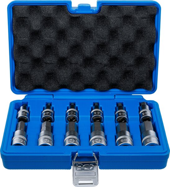 Bit-Einsatz-Satz | Antrieb Innenvierkant 12,5 mm (1/2") | Innensechskant 5 - 22 mm | 12-tlg.