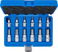 Bit-Einsatz-Satz | Antrieb Innenvierkant 12,5 mm (1/2") | Innensechskant 5 - 22 mm | 12-tlg.