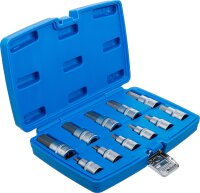 Bit-Einsatz-Satz | Antrieb Innenvierkant 12,5 mm (1/2") | Innensechskant 7/32" - 13/16" | Zollgrößen | 11-tlg.