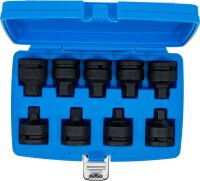 Kraft-Bit-Einsatz-Satz | Antrieb Innenvierkant 20 mm (3/4") | Innensechskant, Innenvielzahn (für XZN) | 9-tlg.