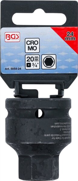 Kraft-Bit-Einsatz | Länge 55 mm | Antrieb Innenvierkant 20 mm (3/4") | Innensechskant 24 mm