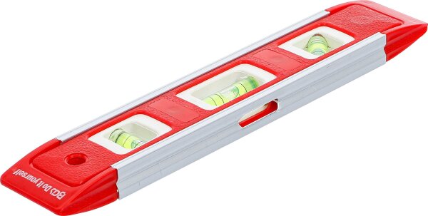 Torpedo-Wasserwaage | mit Magnet | 3 Libellen | 230 mm