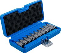 Kraft-Bit-Einsatz-Satz | Antrieb Innenvierkant 12,5 mm (1/2") | T-Profil (für Torx) T20 - T70 | 10-tlg.