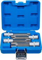 Bit-Einsatz-Satz | Antrieb Innenvierkant 12,5 mm (1/2") | T-Profil (für Torx) mit Bohrung | 4-tlg.