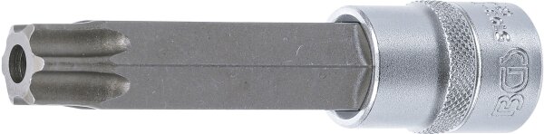 Bit-Einsatz | Länge 110 mm | Antrieb Innenvierkant 12,5 mm (1/2") | T-Profil (für Torx) mit Bohrung T80