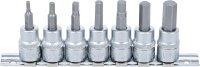 Bit-Einsatz-Satz | Antrieb Innenvierkant 10 mm (3/8") | Innensechskant 3 - 10 mm | 7-tlg.