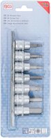 Bit-Einsatz-Satz | Antrieb Innenvierkant 10 mm (3/8") | Innensechskant 3 - 10 mm | 7-tlg.