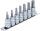 Bit-Einsatz-Satz | Antrieb Innenvierkant 10 mm (3/8") | Innensechskant 3 - 10 mm | 7-tlg.