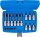 Bit-Einsatz-Satz | Antrieb Innenvierkant 6,3 mm (1/4") / 12,5 mm (1/2") | T-Profil (für Torx) mit Bohrung | 18-tlg.