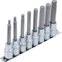 Bit-Einsatz-Satz | Antrieb Innenvierkant 12,5 mm (1/2") | Innensechskant 5 - 13 mm | 8-tlg.
