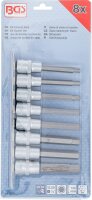 Bit-Einsatz-Satz | Antrieb Innenvierkant 12,5 mm (1/2") | Innensechskant 5 - 13 mm | 8-tlg.