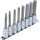 Bit-Einsatz-Satz | Antrieb Innenvierkant 12,5 mm (1/2") | Innensechskant 5 - 13 mm | 8-tlg.