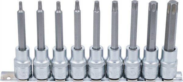 Bit-Einsatz-Satz | Antrieb Innenvierkant 12,5 mm (1/2") | T-Profil (für Torx) | 9-tlg.