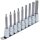 Bit-Einsatz-Satz | Antrieb Innenvierkant 12,5 mm (1/2") | T-Profil (für Torx) | 9-tlg.
