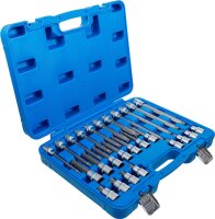 Bit-Einsatz-Satz | Antrieb Innenvierkant 12,5 mm (1/2") | Innenvielzahn (für XZN) | 26-tlg.