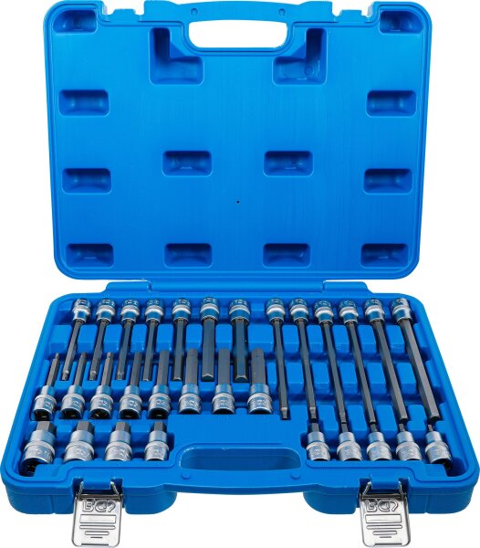 Bit-Einsatz-Satz | Antrieb Innenvierkant 12,5 mm (1/2") | Innensechskant | 30-tlg.