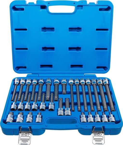 Bit-Einsatz-Satz | Antrieb Innenvierkant 12,5 mm (1/2") | Keil-Profil (für RIBE) | 32-tlg.