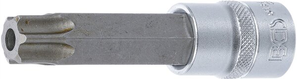 Bit-Einsatz | Länge 100 mm | Antrieb Innenvierkant 12,5 mm (1/2") | T-Profil (für Torx) mit Bohrung T80