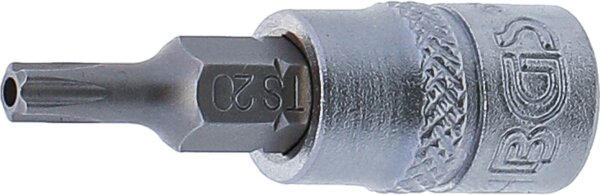 Bit-Einsatz | Antrieb Innenvierkant 6,3 mm (1/4") | TS-Profil (für Torx Plus) mit Bohrung TS20