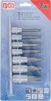 Bit-Einsatz-Satz | Antrieb Innenvierkant 10 mm (3/8") / 12,5 mm (1/2") | Keil-Profil (für RIBE) M6 - M14 | 7-tlg.