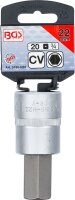 Bit-Einsatz | Antrieb Innenvierkant 20 mm (3/4") | Innensechskant 22 mm