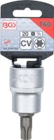 Bit-Einsatz | Antrieb Innenvierkant 20 mm (3/4") | T-Profil (für Torx) T60