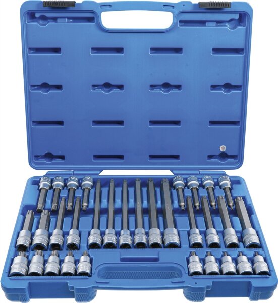 Bit-Einsatz-Satz | Antrieb Innenvierkant 12,5 mm (1/2") | TP-Profil (für Torx Plus) TP20 - TP70 | 32-tlg.