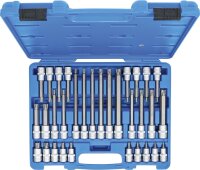 Bit-Einsatz-Satz | Antrieb Innenvierkant 12,5 mm (1/2") | TPS-Profil (für Torx Plus) mit Bohrung TPS20 - TPS70 | 32-tlg.
