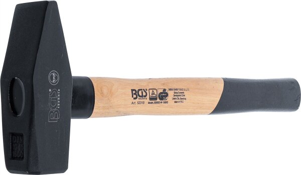Schlosserhammer | Hickory-Stiel | DIN 1041 | 1500 g