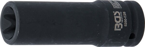 Kraft-Steckschlüssel-Einsatz E-Profil, tief | Antrieb Innenvierkant 20 mm (3/4") | SW E28