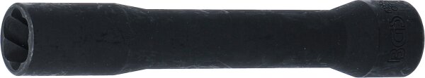 Spiral-Profil-Steckschlüssel-Einsatz / Schraubenausdreher, tief | Antrieb Innenvierkant 12,5 mm (1/2") | SW 17 mm