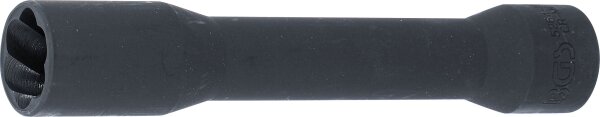 Spiral-Profil-Steckschlüssel-Einsatz / Schraubenausdreher, tief | Antrieb Innenvierkant 12,5 mm (1/2") | SW 19 mm