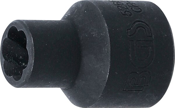 Spiral-Profil-Steckschlüssel-Einsatz / Schraubenausdreher | Antrieb Innenvierkant 12,5 mm (1/2") | SW 10 mm