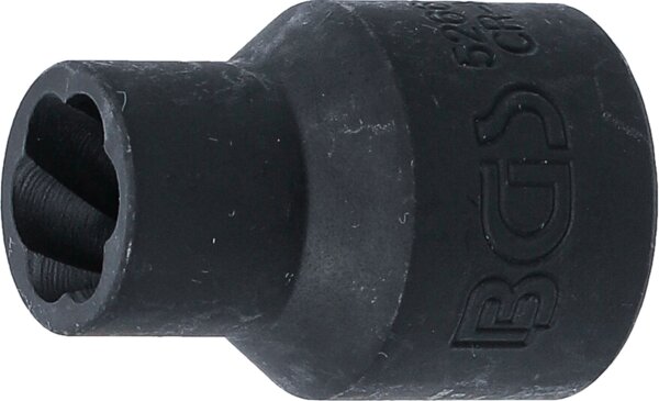 Spiral-Profil-Steckschlüssel-Einsatz / Schraubenausdreher | Antrieb Innenvierkant 12,5 mm (1/2") | SW 11 mm