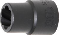 Spiral-Profil-Steckschlüssel-Einsatz / Schraubenausdreher | Antrieb Innenvierkant 12,5 mm (1/2") | SW 13 mm