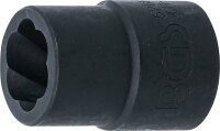 Spiral-Profil-Steckschlüssel-Einsatz / Schraubenausdreher | Antrieb Innenvierkant 12,5 mm (1/2") | SW 14 mm