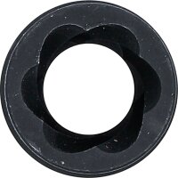 Spiral-Profil-Steckschlüssel-Einsatz / Schraubenausdreher | Antrieb Innenvierkant 12,5 mm (1/2") | SW 15 mm
