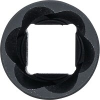 Spiral-Profil-Steckschlüssel-Einsatz / Schraubenausdreher | Antrieb Innenvierkant 12,5 mm (1/2") | SW 19 mm