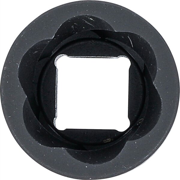 Spiral-Profil-Steckschlüssel-Einsatz / Schraubenausdreher | Antrieb Innenvierkant 12,5 mm (1/2") | SW 22 mm