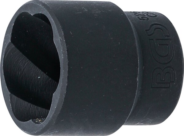 Spiral-Profil-Steckschlüssel-Einsatz / Schraubenausdreher | Antrieb Innenvierkant 12,5 mm (1/2") | SW 24 mm