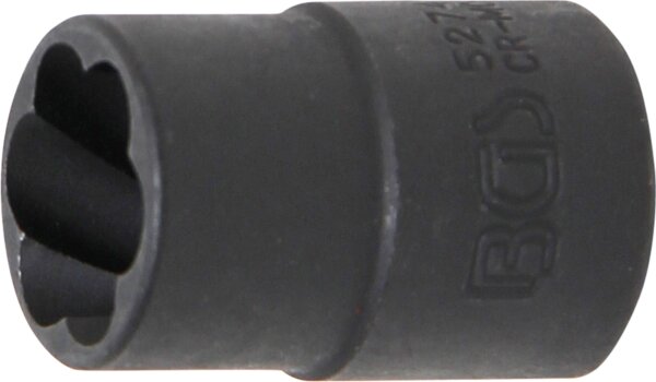 Spiral-Profil-Steckschlüssel-Einsatz / Schraubenausdreher | Antrieb Innenvierkant 10 mm (3/8") | SW 14 mm