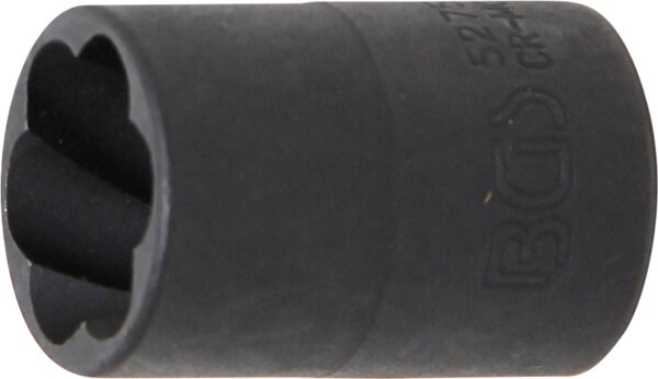 Spiral-Profil-Steckschlüssel-Einsatz / Schraubenausdreher | Antrieb Innenvierkant 10 mm (3/8") | SW 15 mm
