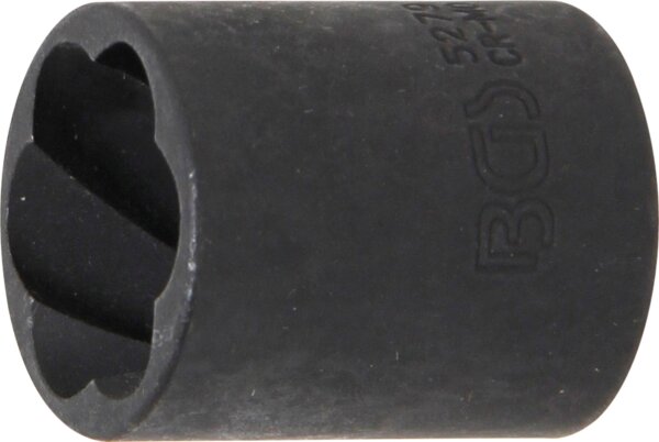 Spiral-Profil-Steckschlüssel-Einsatz / Schraubenausdreher | Antrieb Innenvierkant 10 mm (3/8") | SW 19 mm