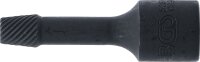 Spiral-Profil-Steckschlüssel-Einsatz / Schraubenausdreher | Antrieb Innenvierkant 10 mm (3/8") | 8 mm