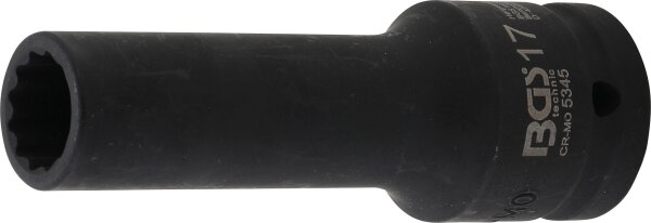 Kraft-Steckschlüssel-Einsatz Zwölfkant, tief | Antrieb Innenvierkant 20 mm (3/4") | SW 17 mm