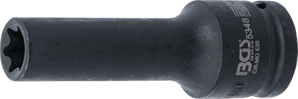 Kraft-Steckschlüssel-Einsatz E-Profil, tief | Antrieb Innenvierkant 20 mm (3/4") | SW E20