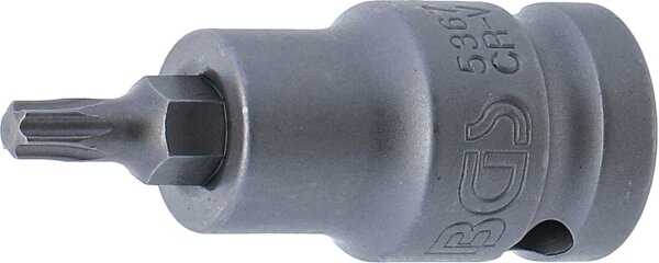 Kraft-Bit-Einsatz | Länge 55 mm | Antrieb Innenvierkant 12,5 mm (1/2") | T-Profil (für Torx) T27