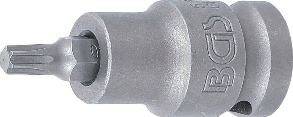 Kraft-Bit-Einsatz | Länge 55 mm | Antrieb Innenvierkant 12,5 mm (1/2") | T-Profil (für Torx) T30