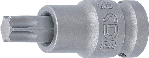 Kraft-Bit-Einsatz | Länge 55 mm | Antrieb Innenvierkant 12,5 mm (1/2") | T-Profil (für Torx) T55