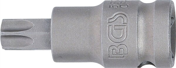 Kraft-Bit-Einsatz | Länge 55 mm | Antrieb Innenvierkant 12,5 mm (1/2") | T-Profil (für Torx) T55